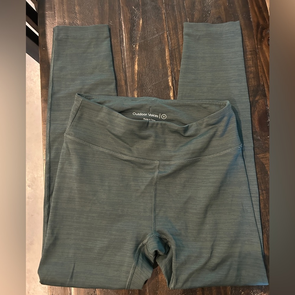Outdoor Voices Green Legging Tights 7/8